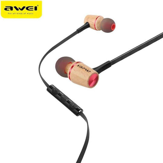 Awei ES80TY In-ear Handsfree με Βύσμα 3.5mm Μαύρο
