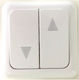 Aliberti Siros 575 Recessed Wall Switch Rolling Shutters One-Way with Frame White