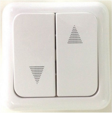 Aliberti Siros 575 Recessed Wall Switch Rolling Shutters One-Way with Frame White