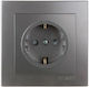 Geyer Nilson Single Power Safety Socket Anthracite