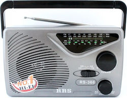 RRS RS-368 Portable Radio Electric / Battery Silver