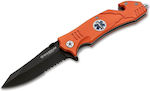 Boker Magnum EMS Pocket Knife Survival Orange with Blade made of Stainless Steel