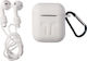 Soft Σετ Θήκη & Anti-Lost Strap με Γάντζο σε Λευκό χρώμα για Apple AirPods
