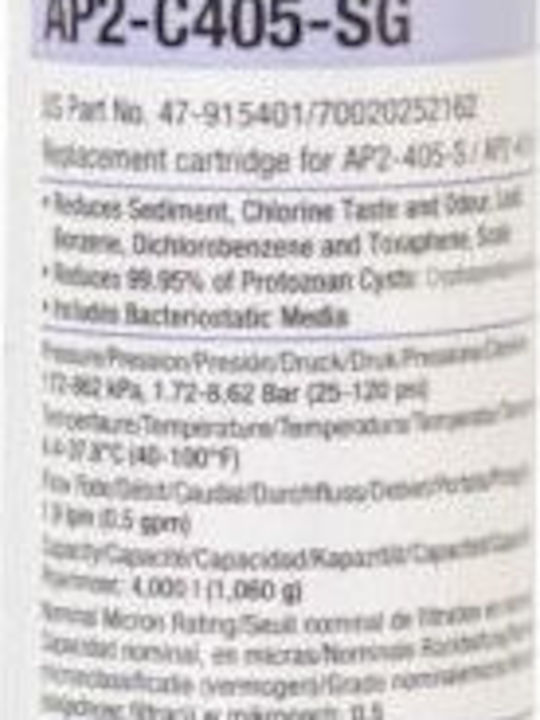 3M Under Sink Water Filter Replacement made of Activated Carbon 0.5 μm