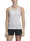 Adidas Essentials Linear Women's Athletic Cotton Blouse Sleeveless Lilacc