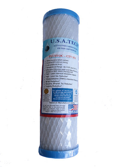 USA Tech Filtru de Apă de Înlocuire pentru Blat și Sub Blat 10" VOC-CTV 978 0.5 μm - micrometru