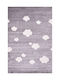 Alexander Carpets Kids Synthetic Rug Συννεφάκια Clouds 160x230cm 10mm Dark Grey