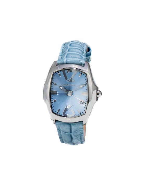 Chronotech Uhr mit Blau Lederarmband CT7896L-01