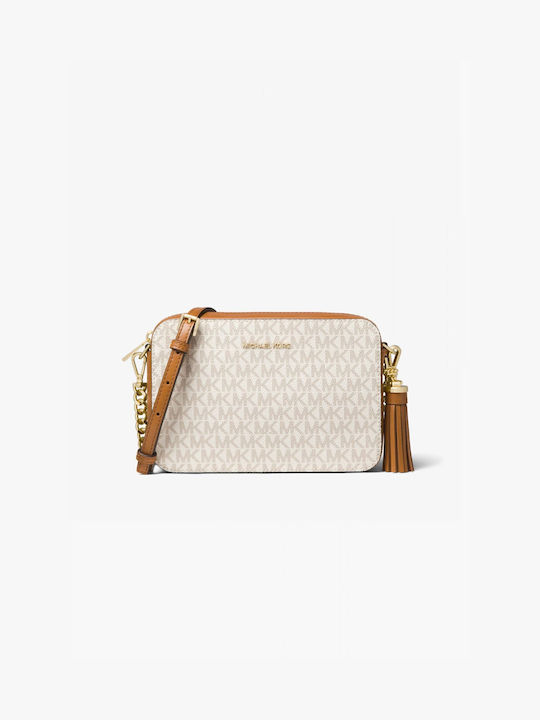 Michael Kors Jet Set Logo Din piele Geantă de damă Crossbody Albă