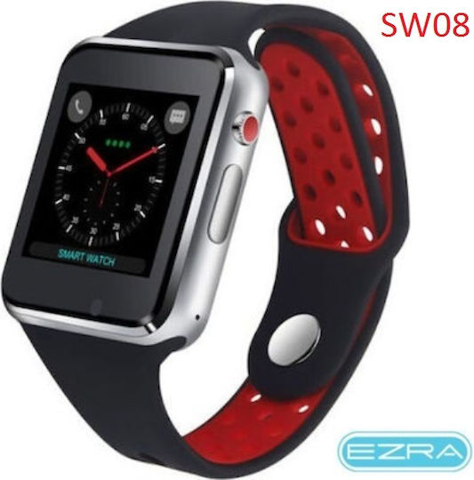 SW08 Smartwatch with SIM (Red)