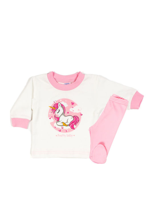 Pretty Baby Pijama pentru copii De iarnă Albă