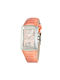 Chronotech Uhr mit Orange Lederarmband CT7018B-02