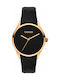 Breeze Playdate Watch with Leather Strap Black