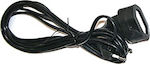 Adeleq Extension Cable Cord 2x0.75mm²/1.5m Black