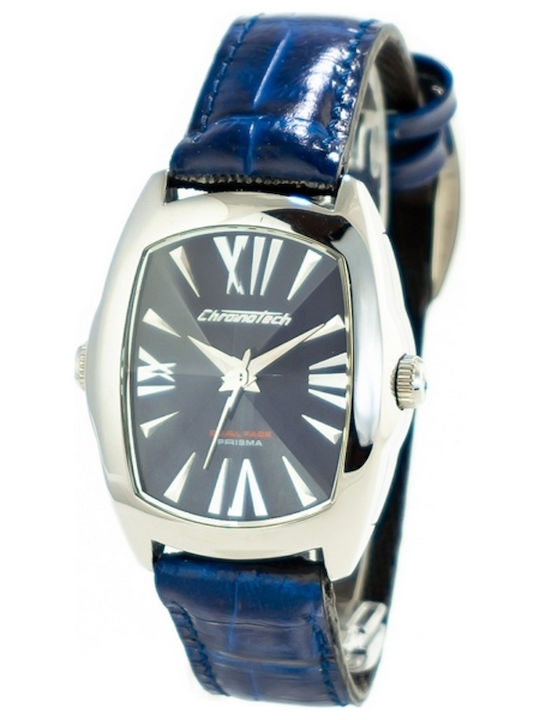 Chronotech Women's Watch with Navy Blue Rubber ...