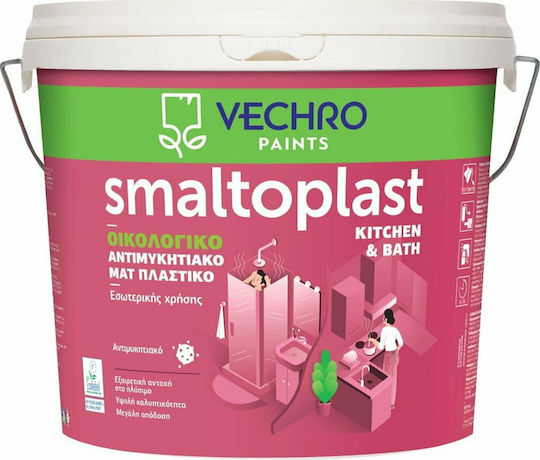 Vechro Smaltoplast Kitchen & Bath Plastic Ecological Paint for Interior Use White 750ml