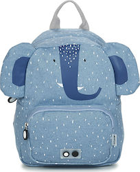 Trixie Mrs. Elephant Σχολική Τσάντα Πλάτης Νηπιαγωγείου σε Γαλάζιο χρώμα Μ23 x Π12 x Υ31cm
