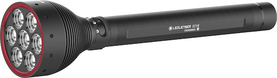 LedLenser Flashlight LED IPX4 with Maximum Brightness 5000lm X21R Black