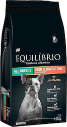 Equilibrio Skin & Digestion 12kg Trockenfutter für erwachsene Hunde mit Lachs