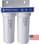 Pentek M10 Slime Line Συσκευή Φίλτρου Νερού Κάτω Πάγκου / Κεντρικής Παροχής Διπλή 1/4''