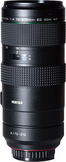 Pentax Full Frame Φωτογραφικός Φακός D FA 70-210mm f/4.0 ED SDM WR Σταθερός για Pentax K Mount Μαύρος
