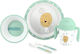 Interbaby Feeding Set Παιδικό Σερβίτσιο Φαγητού made of Melamine Green 5pcs SET19