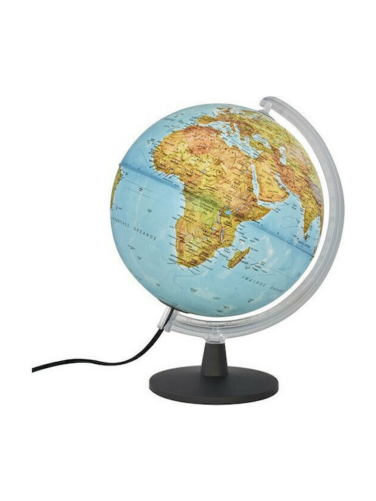 Exas Paper Illuminated World Globe Greek with Diameter 30cm
