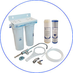 Aqua Pure Apduc 14 Ufcto Water Filtration System Double Under Sink / Central Supply with Faucet & Replacement Filter