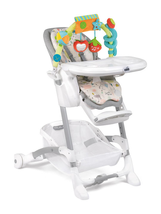 Cam Istante Foldable Highchair with Metal Frame & Leatherette Seat Multicolour