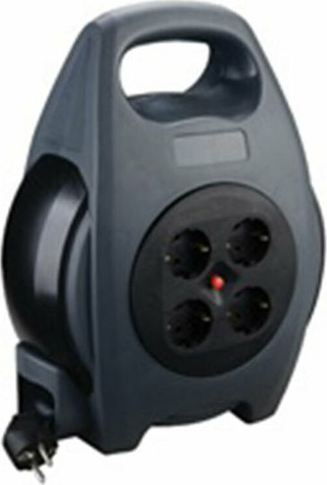 HGI Closed Type Extension Reel Cord 3 x 1.5mm²/20m Black