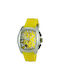 Chronotech Watch Battery with Yellow Rubber Strap CT7015M-07