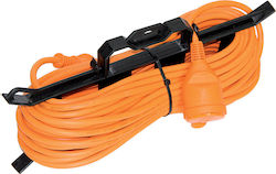 Elmark 1 Platz mit Kabel 15m Durchmesser 3 x 1.5mm² Wasserdicht Orange