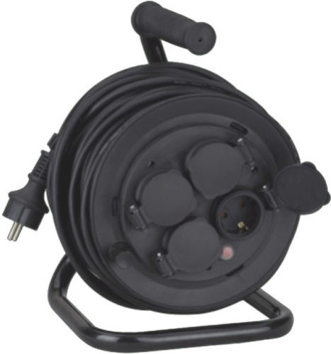 Elmark Удължителен кабел на ролка 4 места с кабел 50м с диаметър 3 x 1.5mm² Waterproof Черен