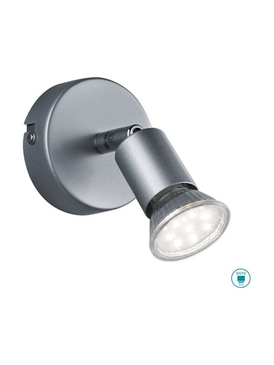 Trio Lighting Paris Einzel Spot mit Fassung GU10 in Gray Farbe