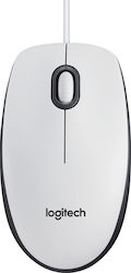 Logitech B100 Verkabelt Maus Weiß