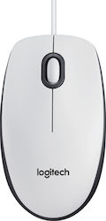 Logitech B100 Ενσύρματο Ποντίκι Λευκό