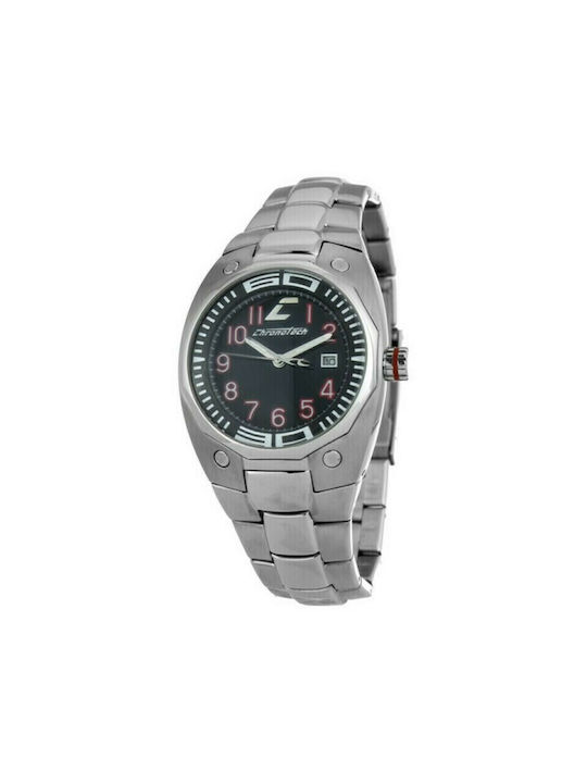 Chronotech Watch Battery with Silver Metal Bracelet CT7084M-02M