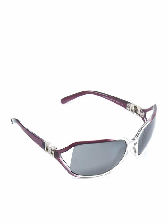 Dolce & Gabbana Women's Sunglasses with Purple Horn-Rimmed Frame and Mirror Lenses DG6003B 5856G