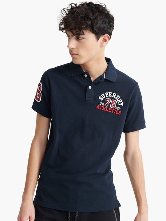 Superdry Classic Superstate Ανδρικό T-shirt Polo Navy