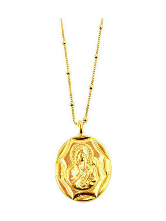 Gold plated silver amulet necklace 925