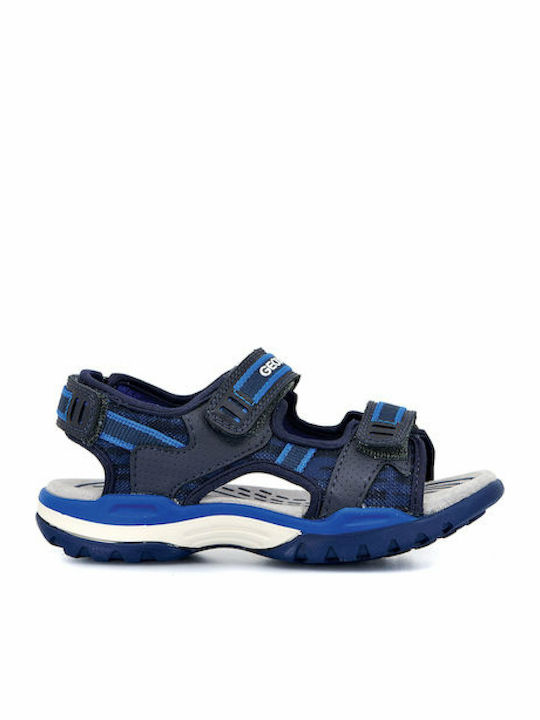 Geox Παιδικά Πέδιλα Borealis Ανατομικά Navy Μπλε