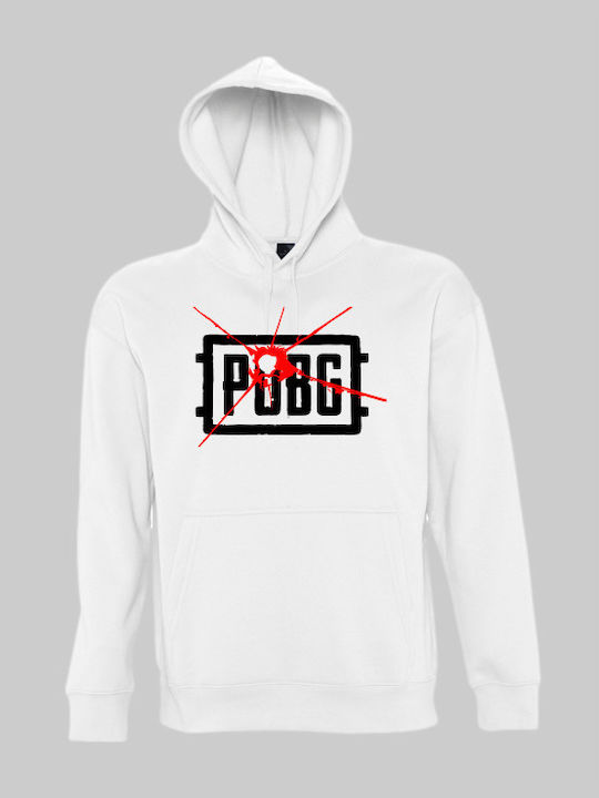 Hanorac cu logo Pubg - WHITE