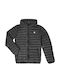 Kids' Quilted Jacket Short with Lining & Hood Black