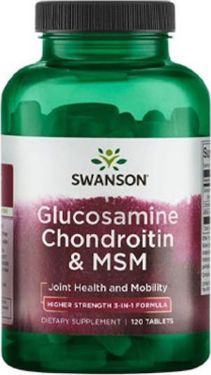 Swanson Glucosamine Chondroitin MSM Supplement for Joint & Bone Health 120 tabs