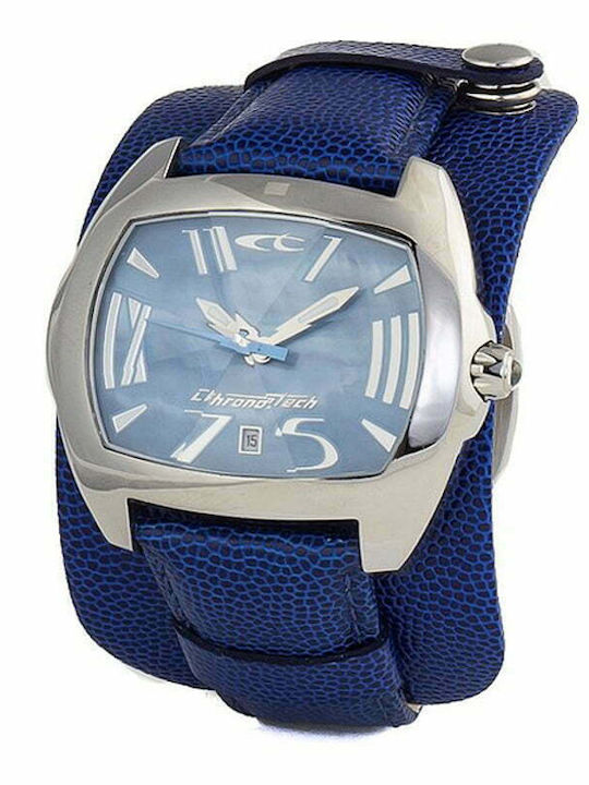 Chronotech Ανδρικό Ρολόι 49mm Μπαταρίας με Μπλε...