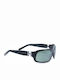 Hoffman Unisex Sunglasses with Black Plastic Frame and Black Lens 7058 C02