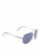Hoffman Men's Sunglasses with Silver Metal Frame and Black Lens 8152 C2