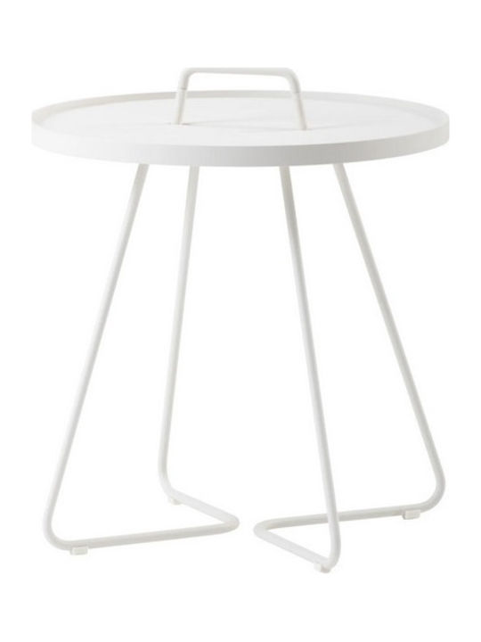 Round Side Table Move White L52xW52xH60cm