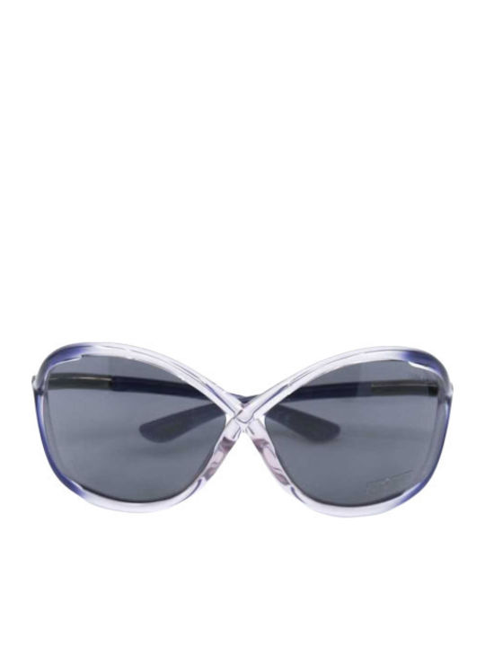 Tom Ford Women's Sunglasses with Purple Horn-Rimmed Frame and Gradient Lenses TF9 Q51