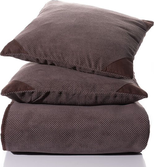 Silk Fashion 1715 Ριχτάρι Διθέσιου Καναπέ Chenille 180x250εκ. Chocolate 6978000000014